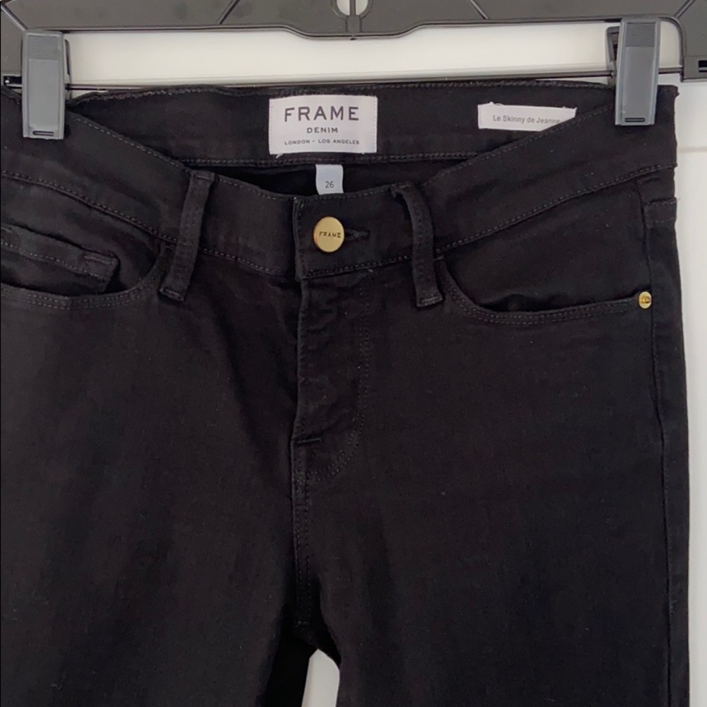 Frame black skinny jeans